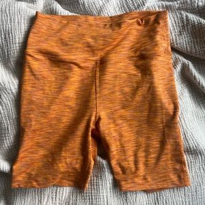 Outdoor Voices orange bike shorts